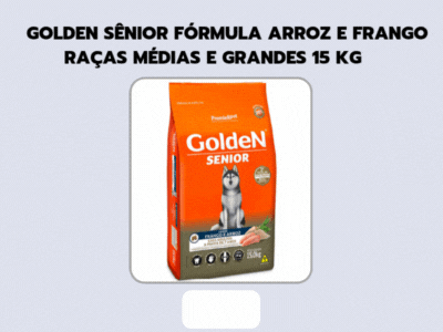 Golden Sênior Fórmula Raças Médias e Grandes Arroz e Frango 15kg